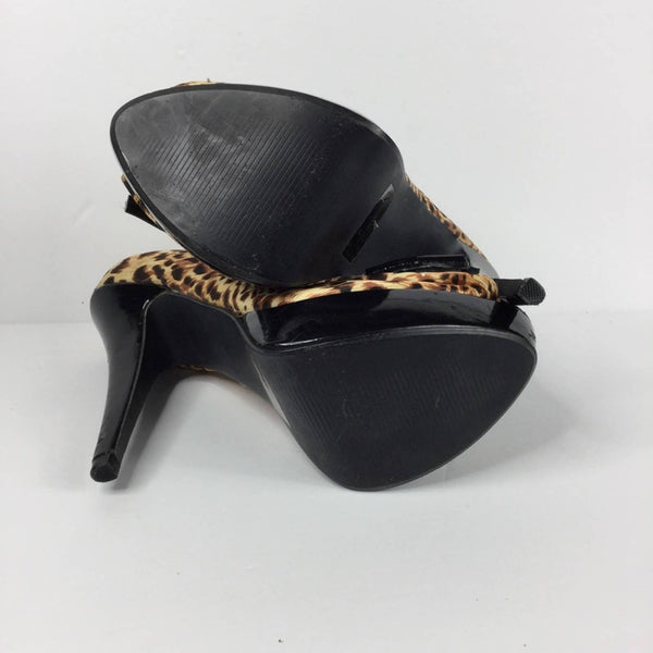 Charlotte Russe leopard peep toe heels