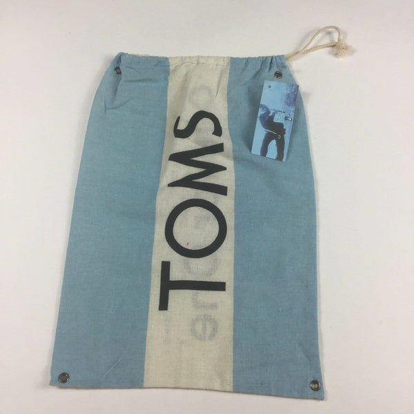 TOMS One for One Flag/Shoe Dust Bag Dustbag Light Blue White