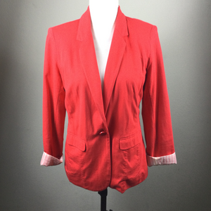 Company Ellen Tracy Coral Red Blazer Size Medium