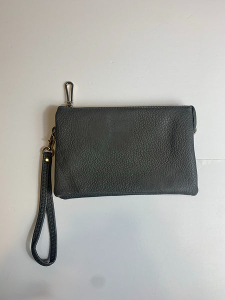 Unbranded gray multi pocket clutch purse
