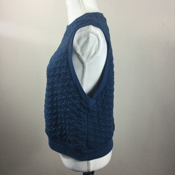 Joy Lab Blue Quilted Sleeveless Sweatshirt XL