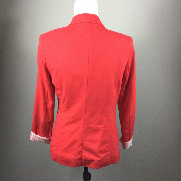 Company Ellen Tracy Coral Red Blazer Size Medium