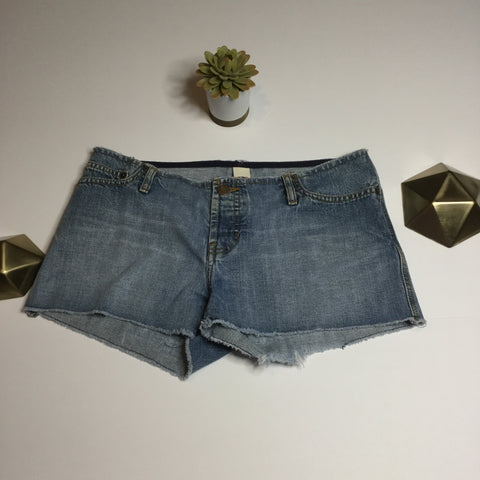 Abercrombie & Fitch raw edge jean shorts