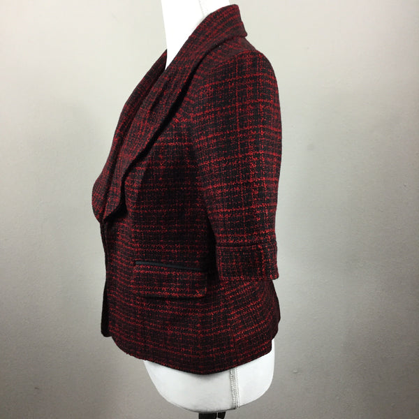 The Limited Red Tweed Blazer