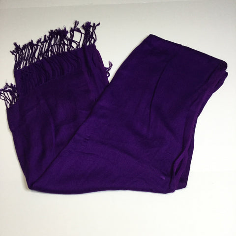 Oversized purple fringe scarf/wrap