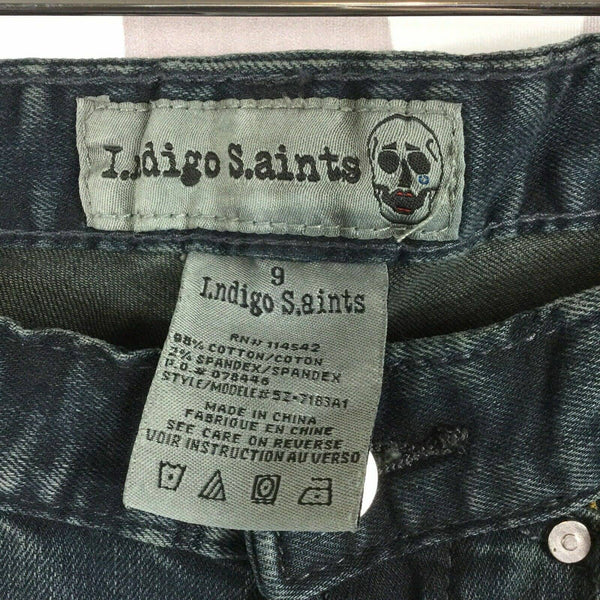 Indigo Saints Juniors Textured Zipper Ankle Skinny Jeans